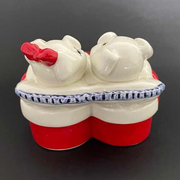 Lovable Fitz & Floyd Makin' Bacon Heart Shaped Trinket Dish Box - Picture 4 of 5
